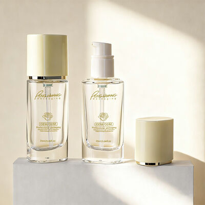 Μπουκάλια υγρού make-up από γυαλί, σετ συσκευασίας καλλυντικών χωρητικότητας 30ml, με δυνατότητα προσαρμοσμένης εκτύπωσης και ανθεκτικό, αεροστεγές, αδιάβροχο σχεδιασμό