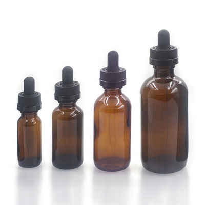 120ml κενά ηλέκτρινα μπουκάλια 4 Oz Βοστώνη γυαλιού γύρω από τα μπουκάλια γυαλιού για τα προϊόντα πετρελαίου