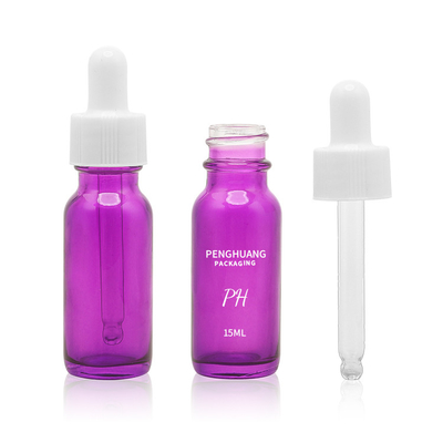 άσπρο Dropper μπουκαλιών γυαλιού 15ml 60ml 120ml πορφυρό Βοστώνη