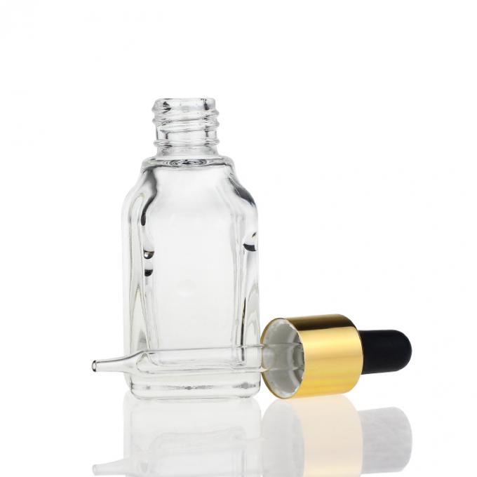 Νέο μπουκάλι γυαλιού πολυτέλειας 35ml ορών σχεδίου σαφές καλλυντικό συσκευάζοντας με Dropper