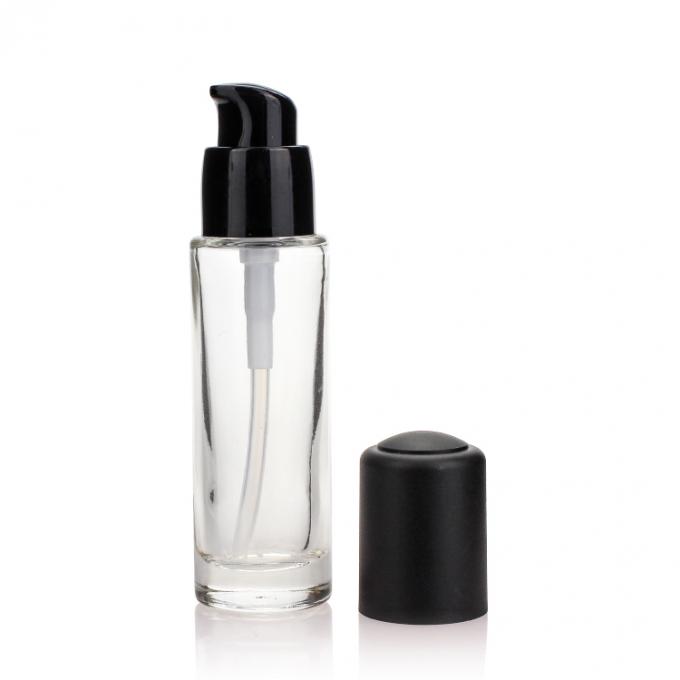 30ml καθαρίστε γύρω από το υγρό μπουκάλι ιδρύματος γυαλιού μορφής με την αντλία και την ΚΑΠ