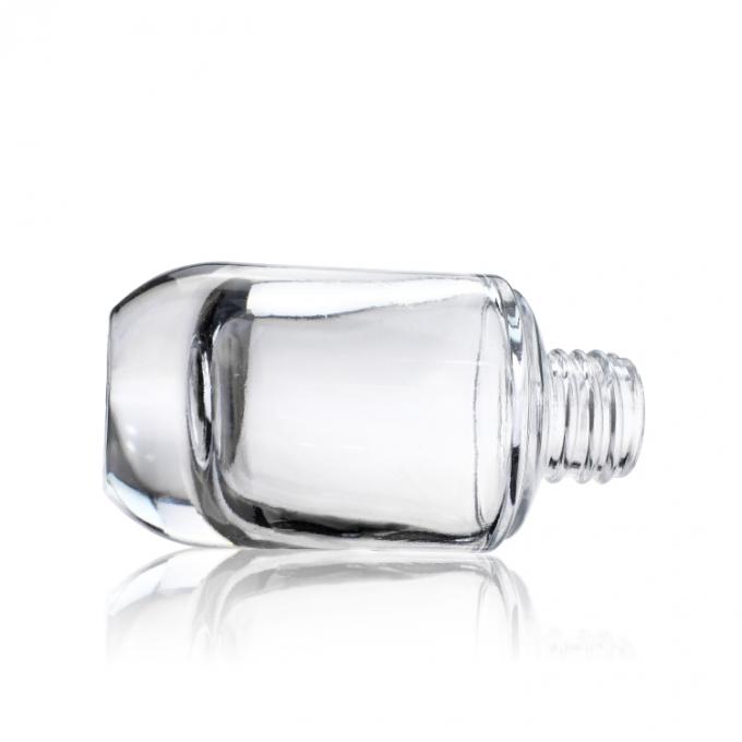 Της Κίνας κενό σαφές 30ml μπουκάλι ιδρύματος γυαλιού υγρό με την άσπρη αντλία