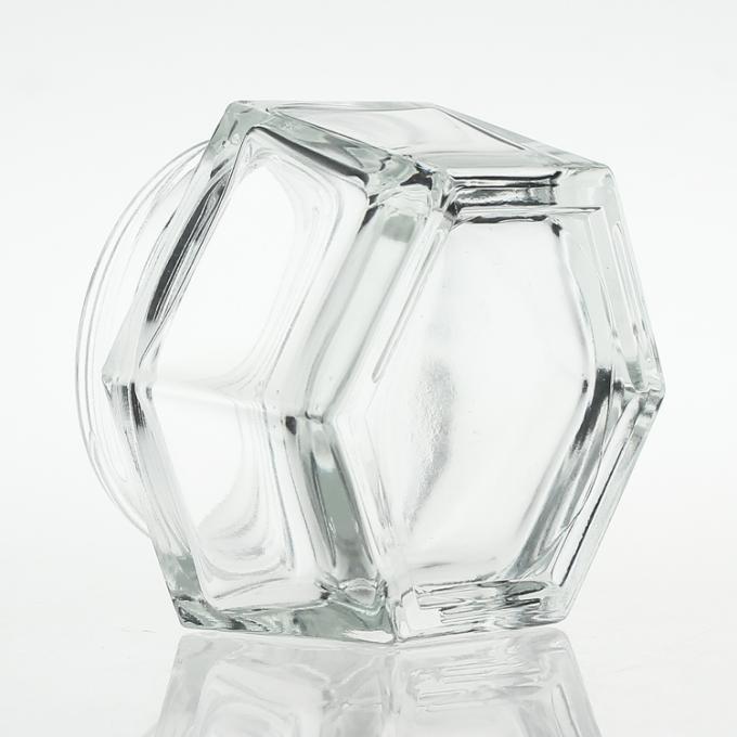 Καλλυντικό βάζο γυαλιού βάζων κρέμας βάζων 30g skincare Manufactory διαφανές με την ακρυλικές ΚΑΠ και την κάλυψη