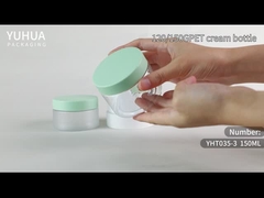 Παγωμένα συνήθεια πλαστικά βάζα κρέμας με το καπάκι