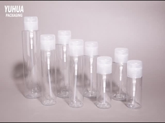 100 ml-500 mlΔιαμορφωτέα στρογγυλά πλαστικά μπουκάλια για απομακρυντικά υγρών και τονιστές μακιγιάζ