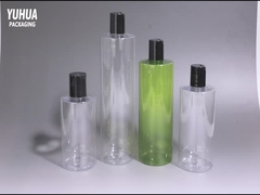250/300/400/500ml Διαυγές πλαστικό μπουκάλι λοσιόν πλαστικό μπουκάλι σαμπουάν επίπεδου ώμου
