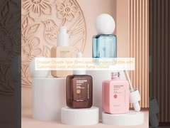 Τύπος κλεισίματος σταγονιδιού Φιαλίδια υγρού βάσης 30 ml με προσαρμοσμένο λογότυπο και κλεισίματος αντλίας λοσιόν