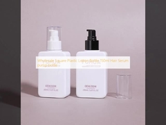 Χονδρική Πλαστική Φιάλη Λοσιόν Τετράγωνη 150ml Φιάλη αντλίας ορού μαλλιών